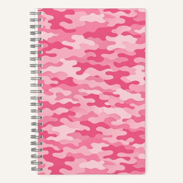 Carnet Motif camouflage rose féminin (Recto)