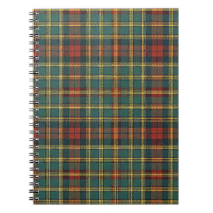 Carnet Motif carreau tartan écossais rouge et vert classi