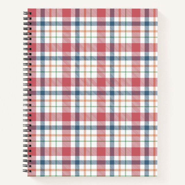 Carnet Motif carreaux classique (Devant)