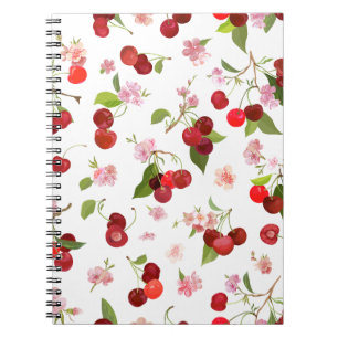 Carnet Motif cerise 1