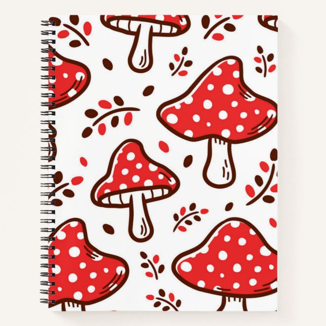 Carnet Motif champignon (Devant)