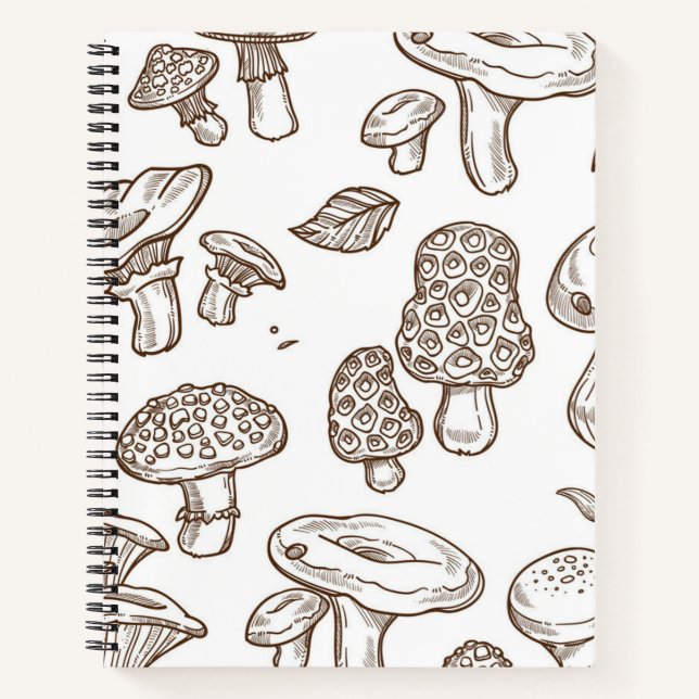 Carnet Motif champignon (Devant)
