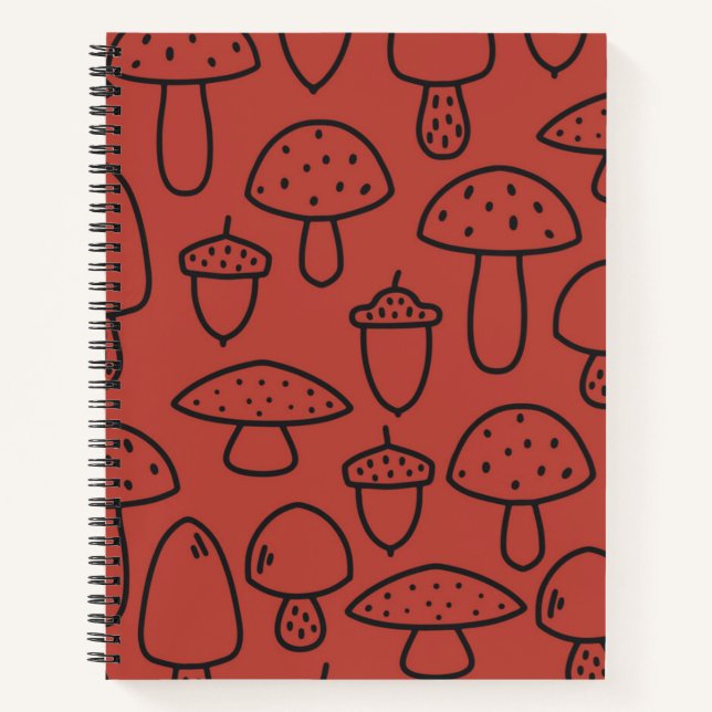 Carnet Motif champignon (Devant)