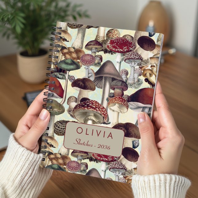 Carnet Motif champignon rouge blanc mignon (Créateur téléchargé)