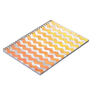 Carnet Motif Chevron Orange Oeil de Dragon