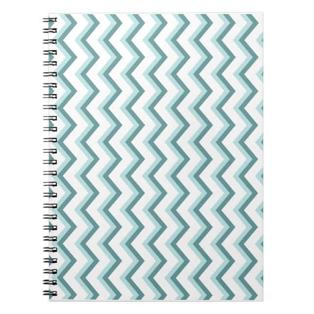Carnet Motif Chevron ZigZag dans Mint Green (Devant)