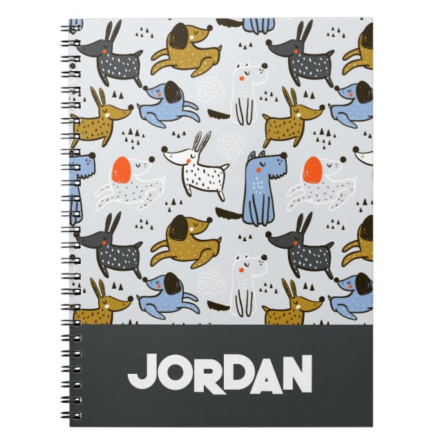 Carnet Motif chien mignon Doodle (Devant)