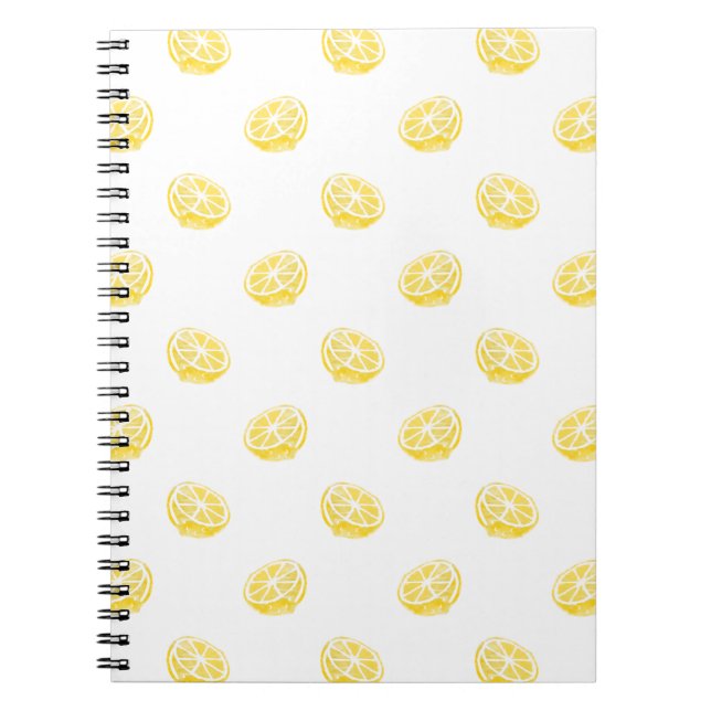 Carnet Motif citron aquarelle (Devant)