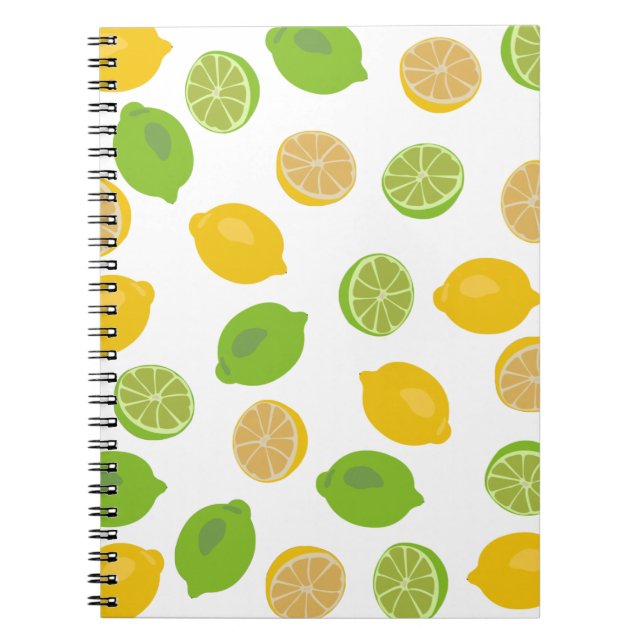 Carnet Motif citron et citron vert (Devant)