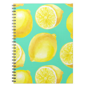 Carnet Motif citrons aquarelle