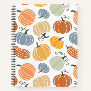 Carnet Motif Citrouille d'automne coloré