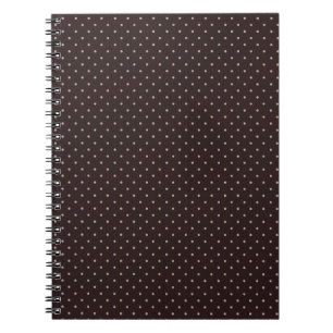 Carnet Motif classique à pois, Marron, Pois bohèmes