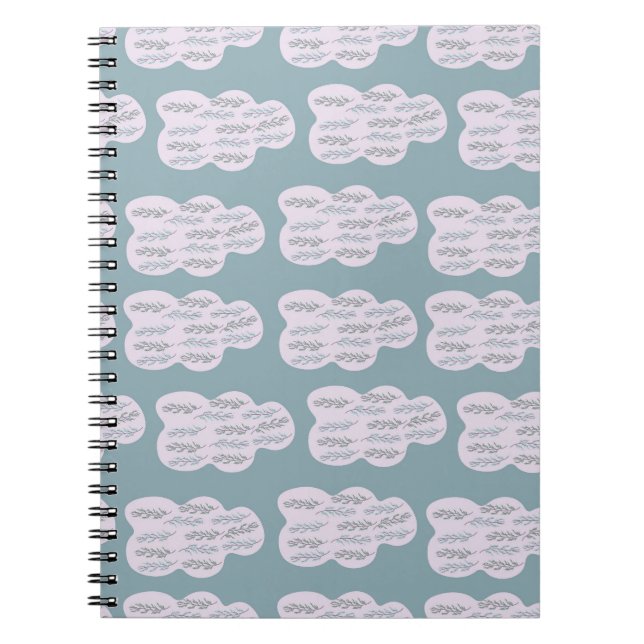 Carnet motif cloud et branche (Devant)