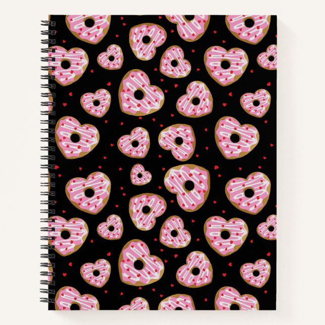 Carnet Motif Coeur rose mignon (Devant)