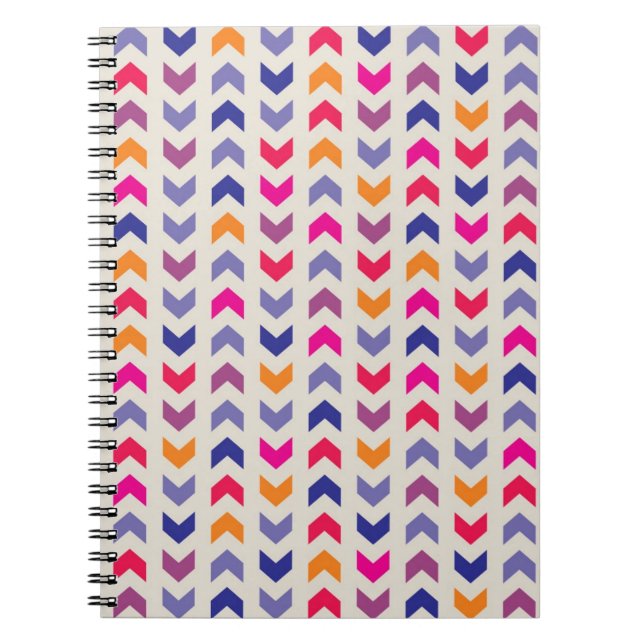 Carnet motif coloré Aztec Chevron (Devant)