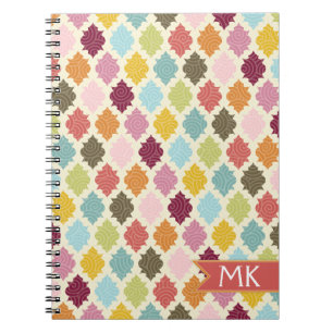Carnet Motif coloré de Quatrefoil de Marocain