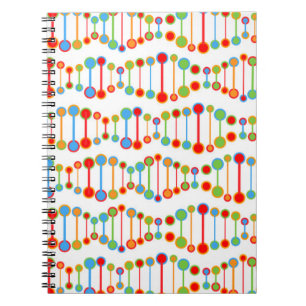 Carnet Motif coloré de structure d'ADN