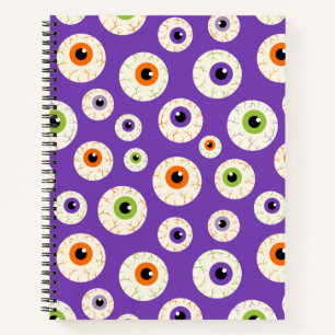 Carnet Motif coloré Halloween Eyeballs
