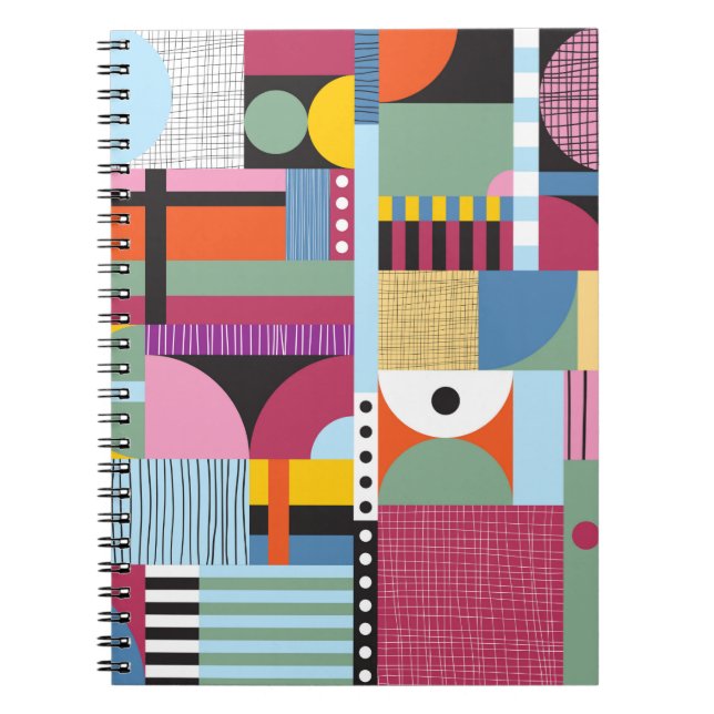 Carnet Motif coloré scandinave (Devant)