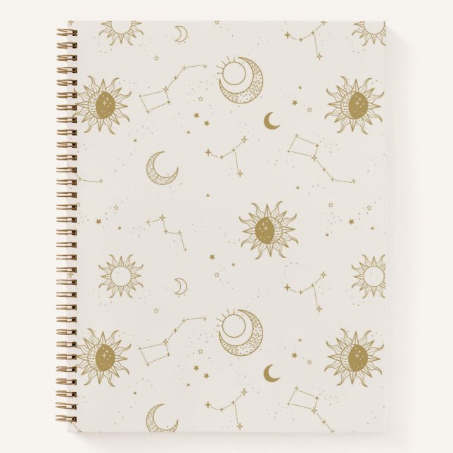 Carnet Motif Constellation de style vintage (Devant)
