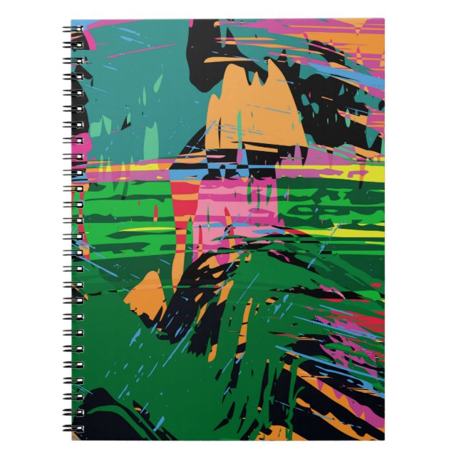 Carnet motif couleur Abstrait en style graffiti qualité v (Devant)