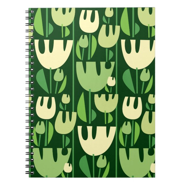 Carnet Motif couleur tulipe transparent (Devant)