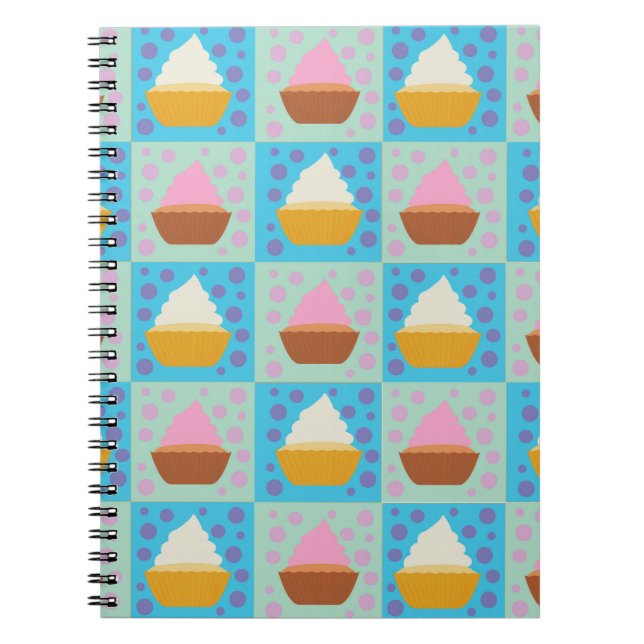 Carnet Motif Cupcake (Devant)