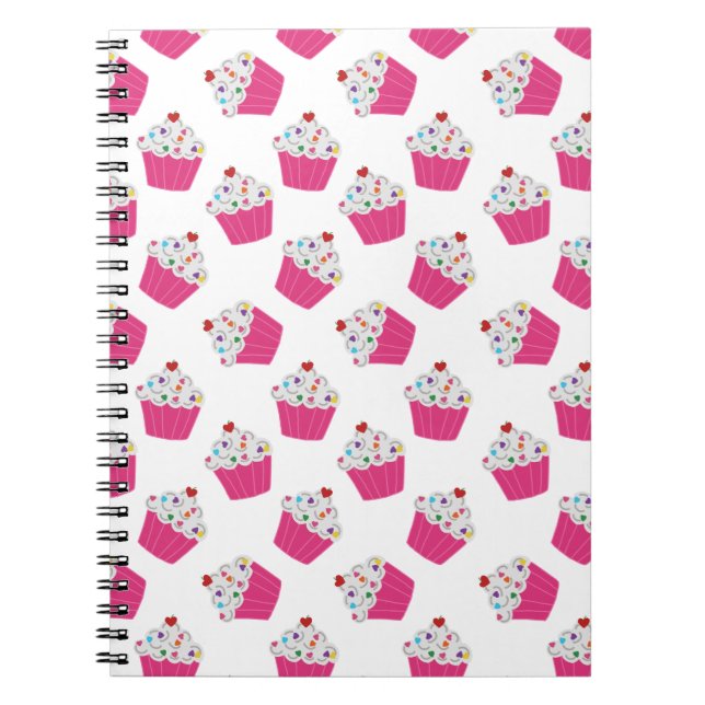 Carnet Motif Cupcake rose clair au dessert (Devant)