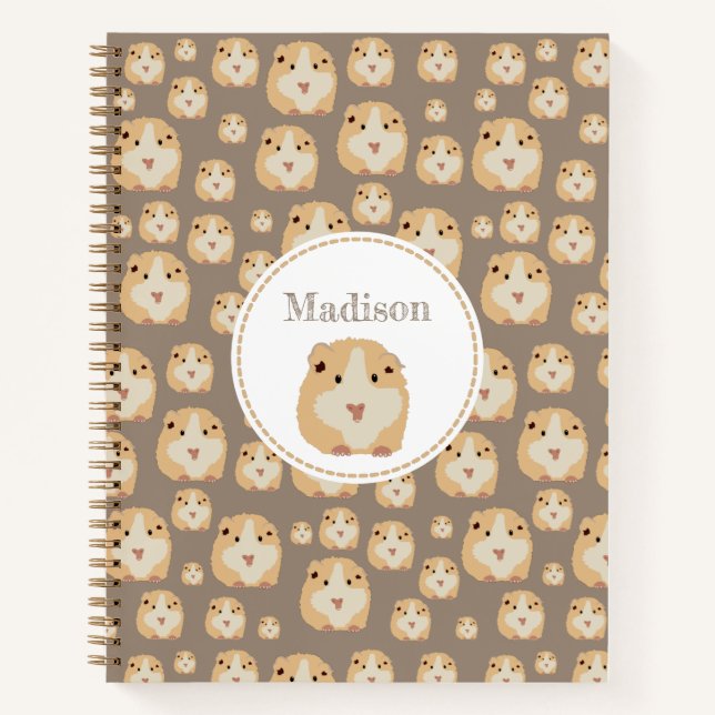 Carnet Motif Cute Hamster personnalisé (Devant)