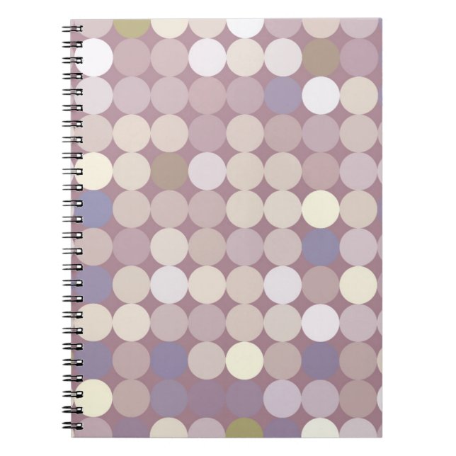Carnet Motif d'abrégé sur cercles de tissu (Devant)