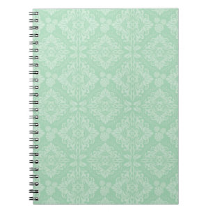Carnet Motif damassé vert