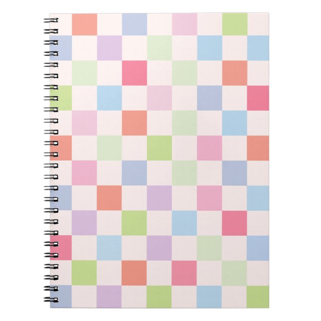 Carnet Motif damier funky 02 (Devant)