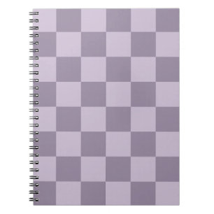 Carnet Motif damier lavande doux minimaliste