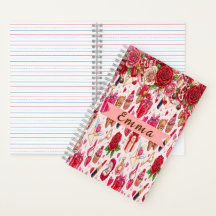 Motif d'amour à l'aquarelle rose et rouge romantiq