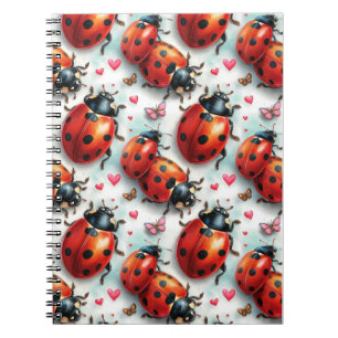 Carnet Motif d'amour de coccinelle pour la Saint-Valentin