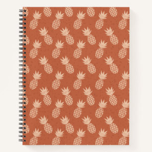 Carnet Motif d'ananas tropique Terracotta & Peach