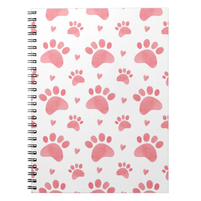 Carnet Motif d'aquarelle Cat Paws (Devant)
