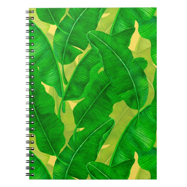 Carnet Motif d'aquarelle feuille Banana (Devant)