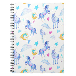 Carnet Motif d'aquarelle magique Unicorn Design Imaginair