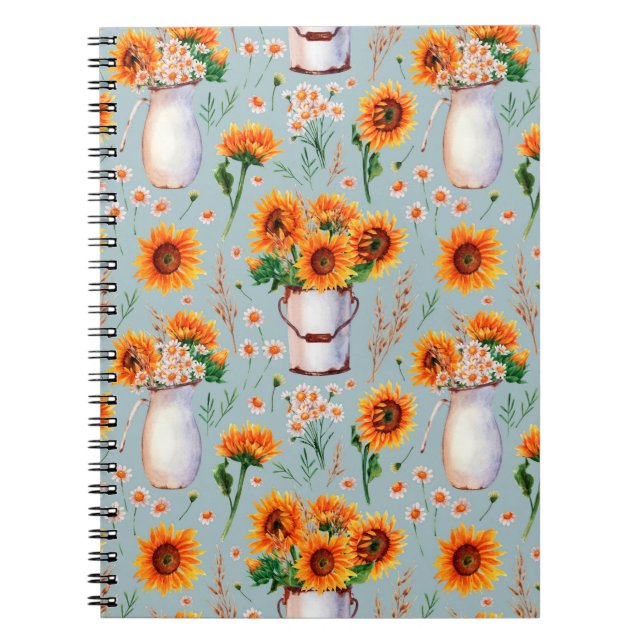 Carnet Motif d'aquarelle transparente avec colo brillant (Devant)
