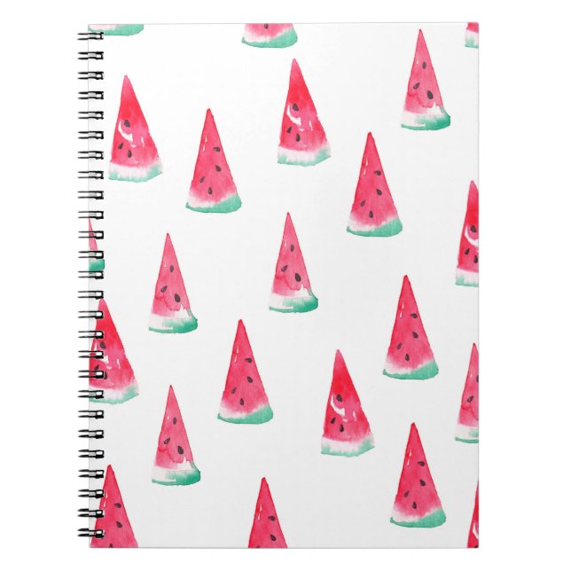 Carnet Motif d'aquarelle transparente avec pastèque (Devant)
