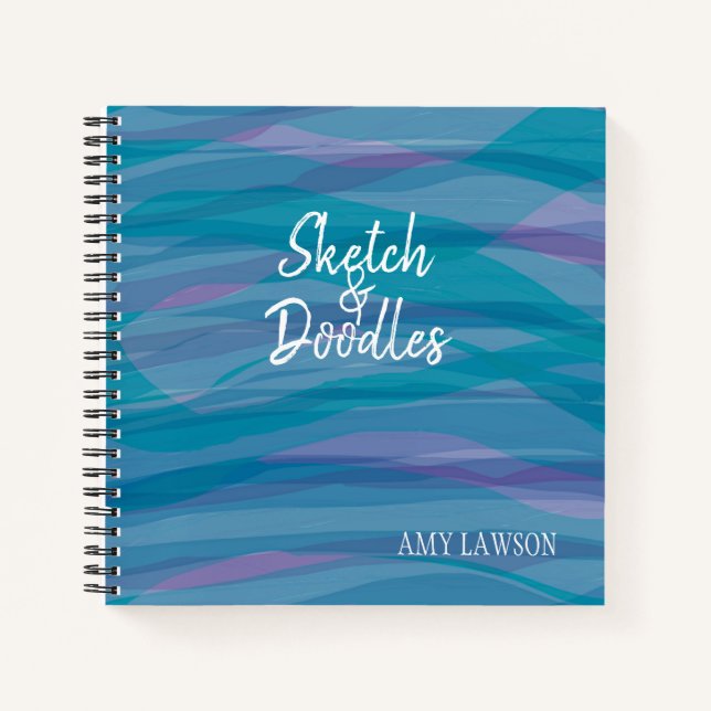 Carnet Motif d'aquarelle Whimsical personnalisé (Devant)