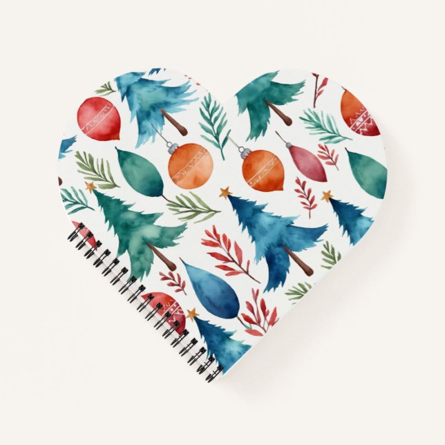 Carnet Motif d'arbre de Noël (Devant)