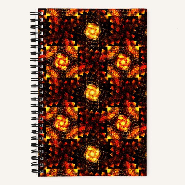 Carnet Motif d'art abstrait élégant boho moderne or #506 (Recto)