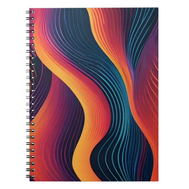 Carnet motif d'art des lignes Abstraites (Devant)