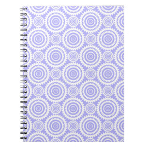 Carnet Motif d'art géométrique bleu pastel périwinkle