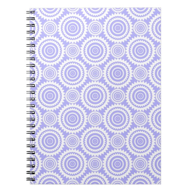 Carnet Motif d'art géométrique bleu pastel périwinkle (Devant)