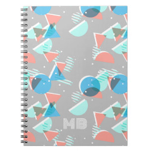 Carnet Motif d'art pop Abstrait personnalisé Bauhaus Circ