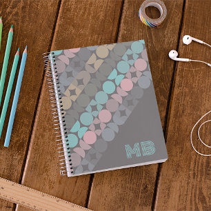 Carnet Motif d'art pop rétro abstrait personnalisé