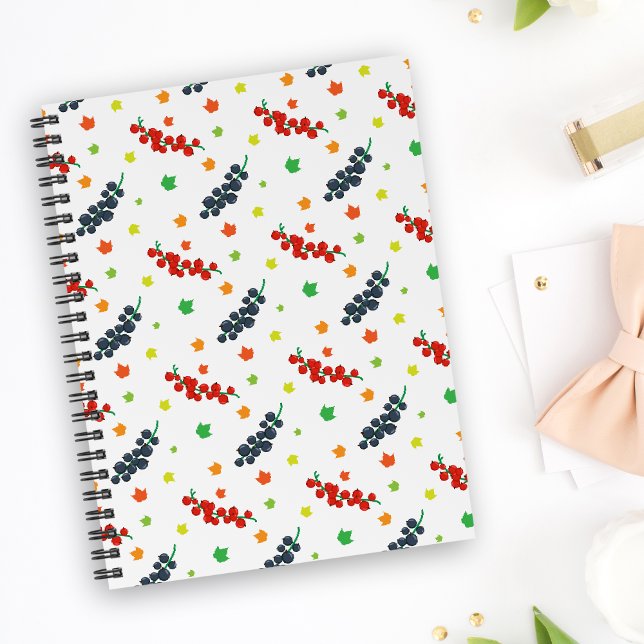 Carnet Motif de baies, groseille, myrtille, fruit (Créateur téléchargé)